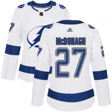 Women's Adidas Tampa Bay Lightning #27 Ryan McDonagh Authentic White Away NHL Jersey