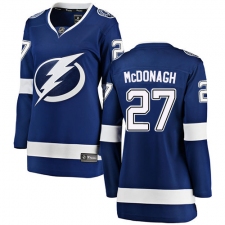 Women's Tampa Bay Lightning #27 Ryan McDonagh Fanatics Branded Royal Blue Home Breakaway NHL Jersey