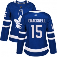 Women's Adidas Toronto Maple Leafs #15 Adam Cracknell Authentic Royal Blue Home NHL Jersey