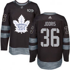 Men's Adidas Toronto Maple Leafs #36 Josh Jooris Authentic Black 1917-2017 100th Anniversary NHL Jersey