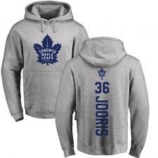 NHL Adidas Toronto Maple Leafs #36 Josh Jooris Ash Backer Pullover Hoodie