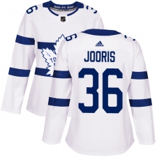 Women's Adidas Toronto Maple Leafs #36 Josh Jooris Authentic White 2018 Stadium Series NHL Jersey