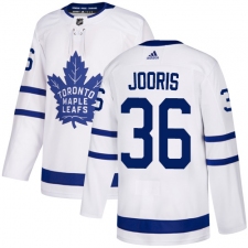 Youth Adidas Toronto Maple Leafs #36 Josh Jooris Authentic White Away NHL Jersey