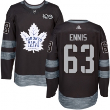 Men's Adidas Toronto Maple Leafs #63 Tyler Ennis Authentic Black 1917-2017 100th Anniversary NHL Jersey