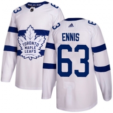 Men's Adidas Toronto Maple Leafs #63 Tyler Ennis Authentic White 2018 Stadium Series NHL Jersey