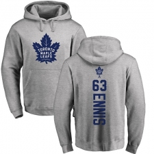 NHL Adidas Toronto Maple Leafs #63 Tyler Ennis Ash Backer Pullover Hoodie