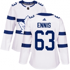 Women's Adidas Toronto Maple Leafs #63 Tyler Ennis Authentic White 2018 Stadium Series NHL Jersey