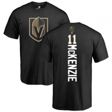 NHL Adidas Vegas Golden Knights #11 Curtis McKenzie Black Backer T-Shirt