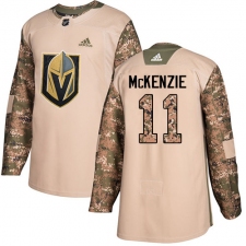 Youth Adidas Vegas Golden Knights #11 Curtis McKenzie Authentic Camo Veterans Day Practice NHL Jersey