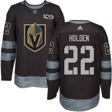 Men's Adidas Vegas Golden Knights #22 Nick Holden Authentic Black 1917-2017 100th Anniversary NHL Jersey