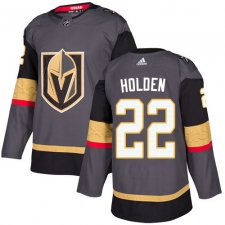 Youth Adidas Vegas Golden Knights #22 Nick Holden Authentic Gray Home NHL Jersey