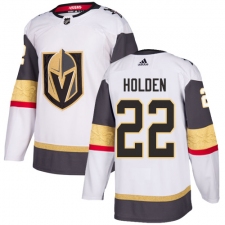 Youth Adidas Vegas Golden Knights #22 Nick Holden Authentic White Away NHL Jersey