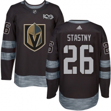 Men's Adidas Vegas Golden Knights #26 Paul Stastny Authentic Black 1917-2017 100th Anniversary NHL Jersey