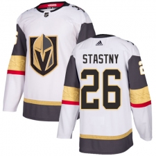 Men's Adidas Vegas Golden Knights #26 Paul Stastny Authentic White Away NHL Jersey