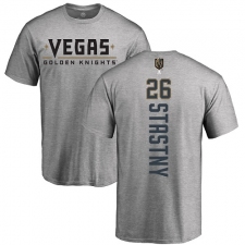 NHL Adidas Vegas Golden Knights #26 Paul Stastny Gray Backer T-Shirt