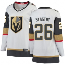 Women's Vegas Golden Knights #26 Paul Stastny Authentic White Away Fanatics Branded Breakaway NHL Jersey