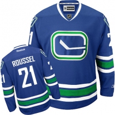 Women's Reebok Vancouver Canucks #21 Antoine Roussel Authentic Royal Blue Third NHL Jersey