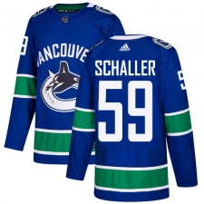 Men's Adidas Vancouver Canucks #59 Tim Schaller Authentic Blue Home NHL Jersey
