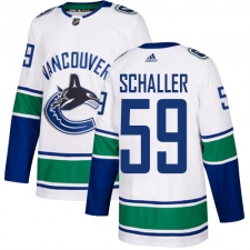 Men's Adidas Vancouver Canucks #59 Tim Schaller Authentic White Away NHL Jersey