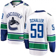 Men's Vancouver Canucks #59 Tim Schaller Fanatics Branded White Away Breakaway NHL Jersey