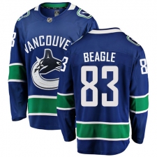 Men's Vancouver Canucks #83 Jay Beagle Fanatics Branded Blue Home Breakaway NHL Jersey