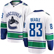 Men's Vancouver Canucks #83 Jay Beagle Fanatics Branded White Away Breakaway NHL Jersey