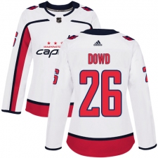 Women's Adidas Washington Capitals #26 Nic Dowd Authentic White Away NHL Jersey
