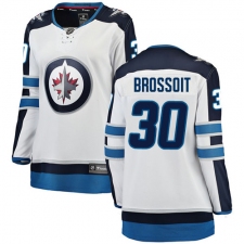 Women's Winnipeg Jets #30 Laurent Brossoit Fanatics Branded White Away Breakaway NHL Jersey