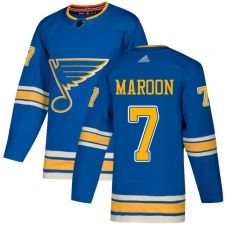 Men's Adidas St. Louis Blues #7 Patrick Maroon Authentic Navy Blue Alternate NHL Jersey