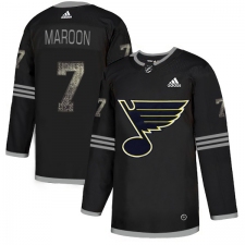 Men's Adidas St. Louis Blues #7 Patrick Maroon Black Authentic Classic Stitched NHL Jersey