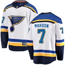 Men's St. Louis Blues #7 Patrick Maroon Fanatics Branded White Away Breakaway NHL Jersey