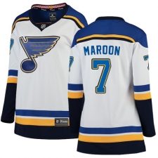 Women's St. Louis Blues #7 Patrick Maroon Fanatics Branded White Away Breakaway NHL Jersey