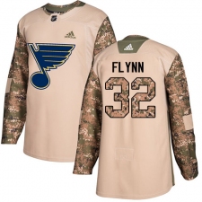 Youth Adidas St. Louis Blues #32 Brian Flynn Authentic Camo Veterans Day Practice NHL Jersey