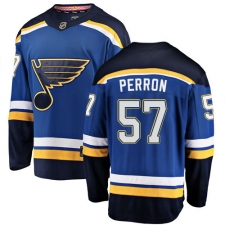 Youth St. Louis Blues #57 David Perron Fanatics Branded Royal Blue Home Breakaway NHL Jersey