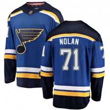 Men's St. Louis Blues #71 Jordan Nolan Fanatics Branded Royal Blue Home Breakaway NHL Jersey