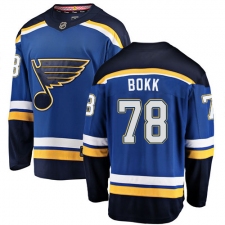 Men's St. Louis Blues #78 Dominik Bokk Fanatics Branded Royal Blue Home Breakaway NHL Jersey