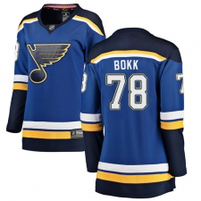 Women's St. Louis Blues #78 Dominik Bokk Fanatics Branded Royal Blue Home Breakaway NHL Jersey