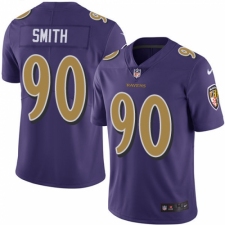 Youth Nike Baltimore Ravens #90 Za Darius Smith Limited Purple Rush Vapor Untouchable NFL Jersey