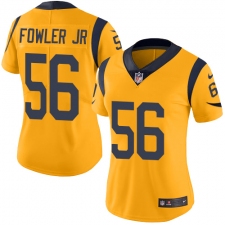 Women's Nike Los Angeles Rams #56 Dante Fowler Jr Limited Gold Rush Vapor Untouchable NFL Jersey