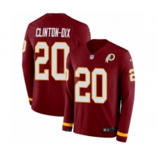 Men's Nike Washington Redskins #20 Ha Clinton-Dix Limited Burgundy Therma Long Sleeve NFL Jersey