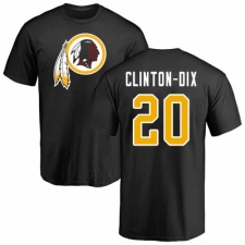 NFL Nike Washington Redskins #20 Ha Clinton-Dix Black Name & Number Logo T-Shirt