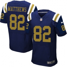 Men's Nike New York Jets #82 Rishard Matthews Elite Navy Blue Alternate NFL Jersey