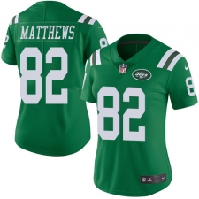 Women's Nike New York Jets #82 Rishard Matthews Limited Green Rush Vapor Untouchable NFL Jersey