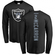 NFL Nike Oakland Raiders #2 AJ McCarron Black Backer Long Sleeve T-Shirt