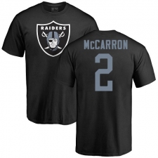 NFL Nike Oakland Raiders #2 AJ McCarron Black Name & Number Logo T-Shirt
