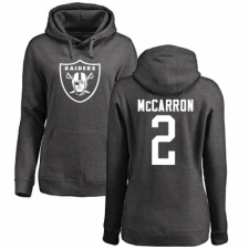 NFL Women's Nike Oakland Raiders #2 AJ McCarron Ash One Color Pullover Hoodie
