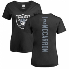 NFL Women's Nike Oakland Raiders #2 AJ McCarron Black Backer T-Shirt