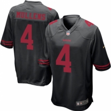 Men's Nike San Francisco 49ers #4 Nick Mullens Game Black NFL Jerseyy