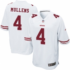 Men's Nike San Francisco 49ers #4 Nick Mullens Game White NFL Jerse