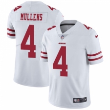 Men's Nike San Francisco 49ers #4 Nick Mullens White Vapor Untouchable Limited Player NFL Jersey